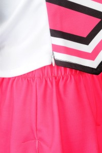 CH206 custom sleeveless cheerleading suit skirt design printing LOGO pleated skirt cheerleading suit contrast cheerleading clothing garment factory  glee cheerios uniform  elite cheer uniforms detail view-3